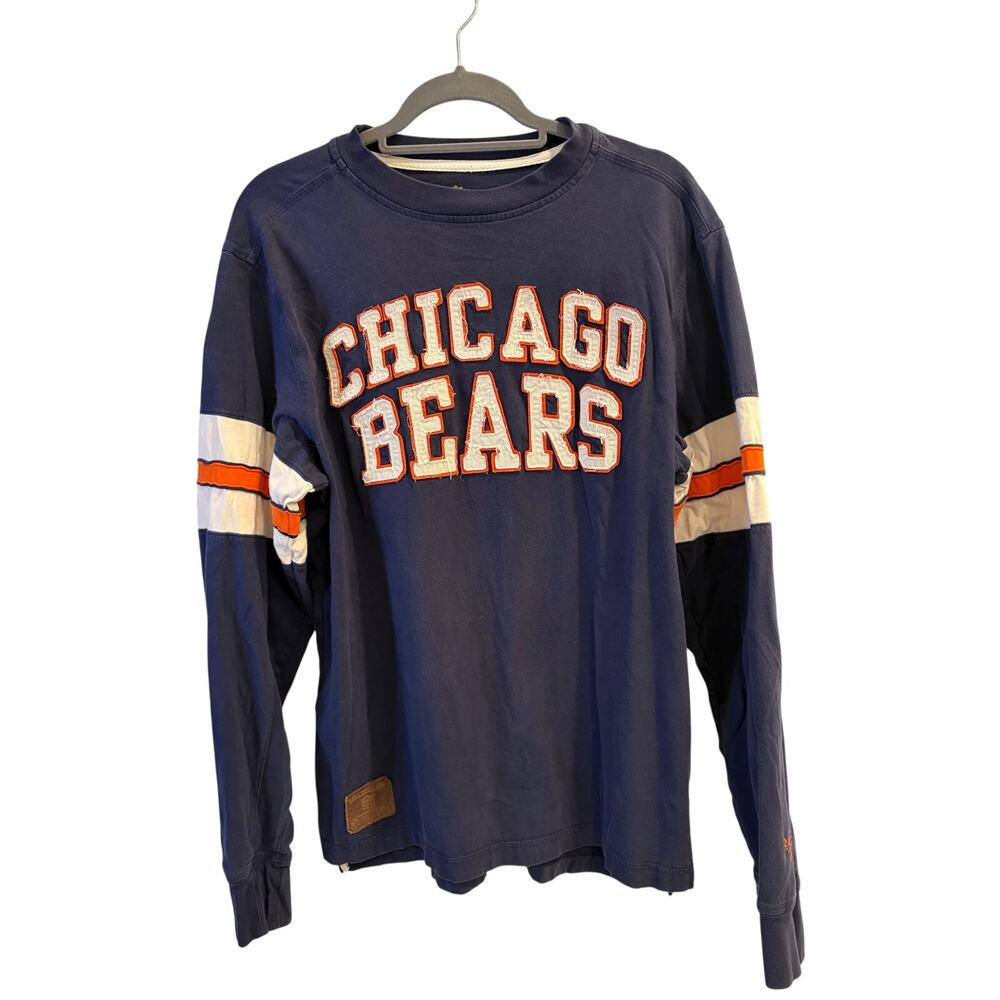 Vintage NFL Chicago Bears Applique Long Sleeve Shirt Est Size Large